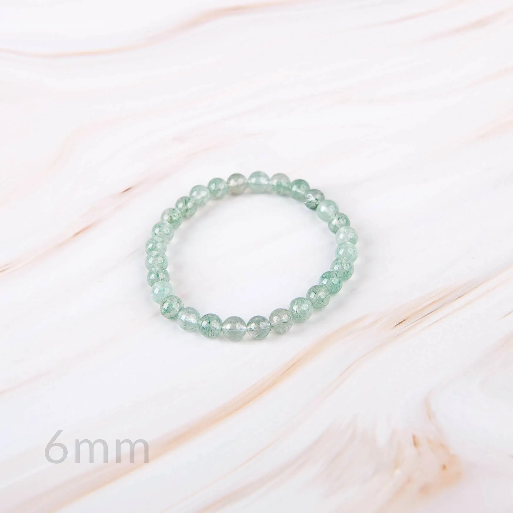 Green Strawberry Quartz Beaded Bracelet