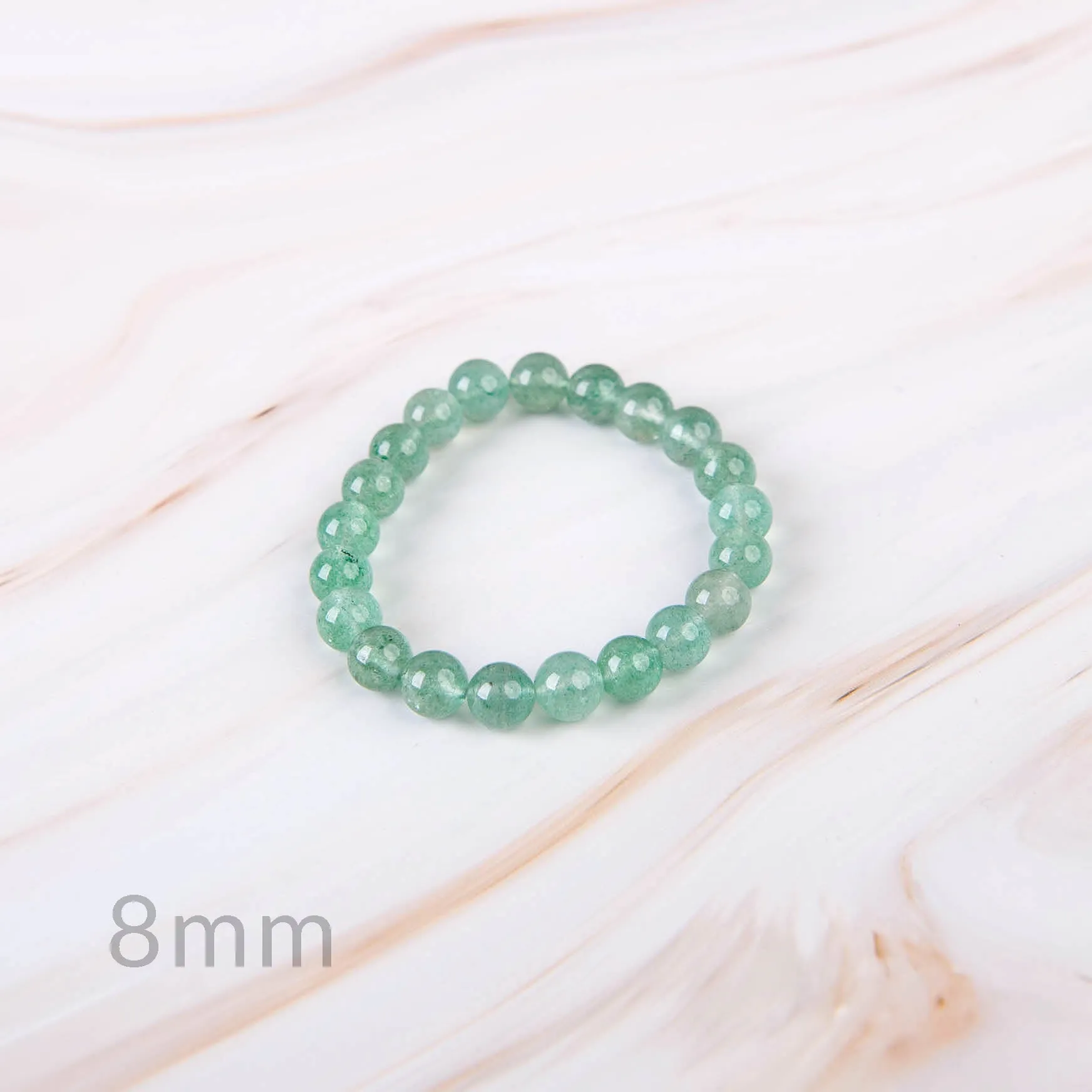 Green Strawberry Quartz Beaded Bracelet