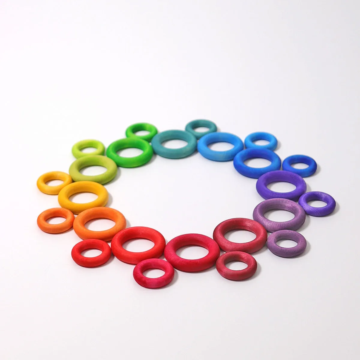 Grimm's building rings rainbow 24 pcs