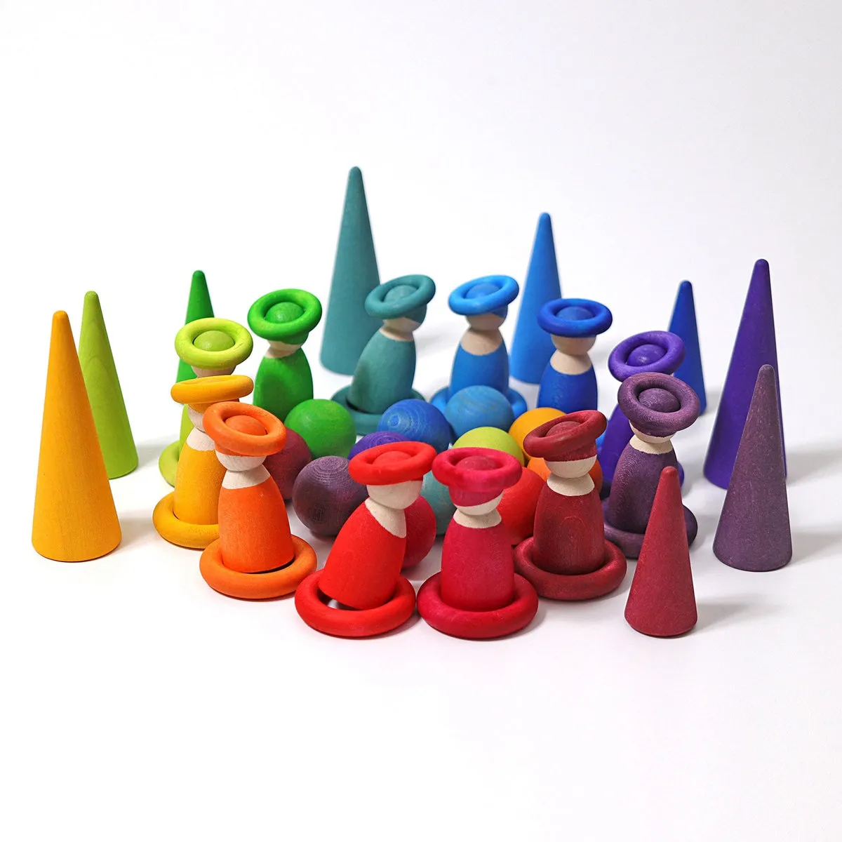 Grimm's building rings rainbow 24 pcs