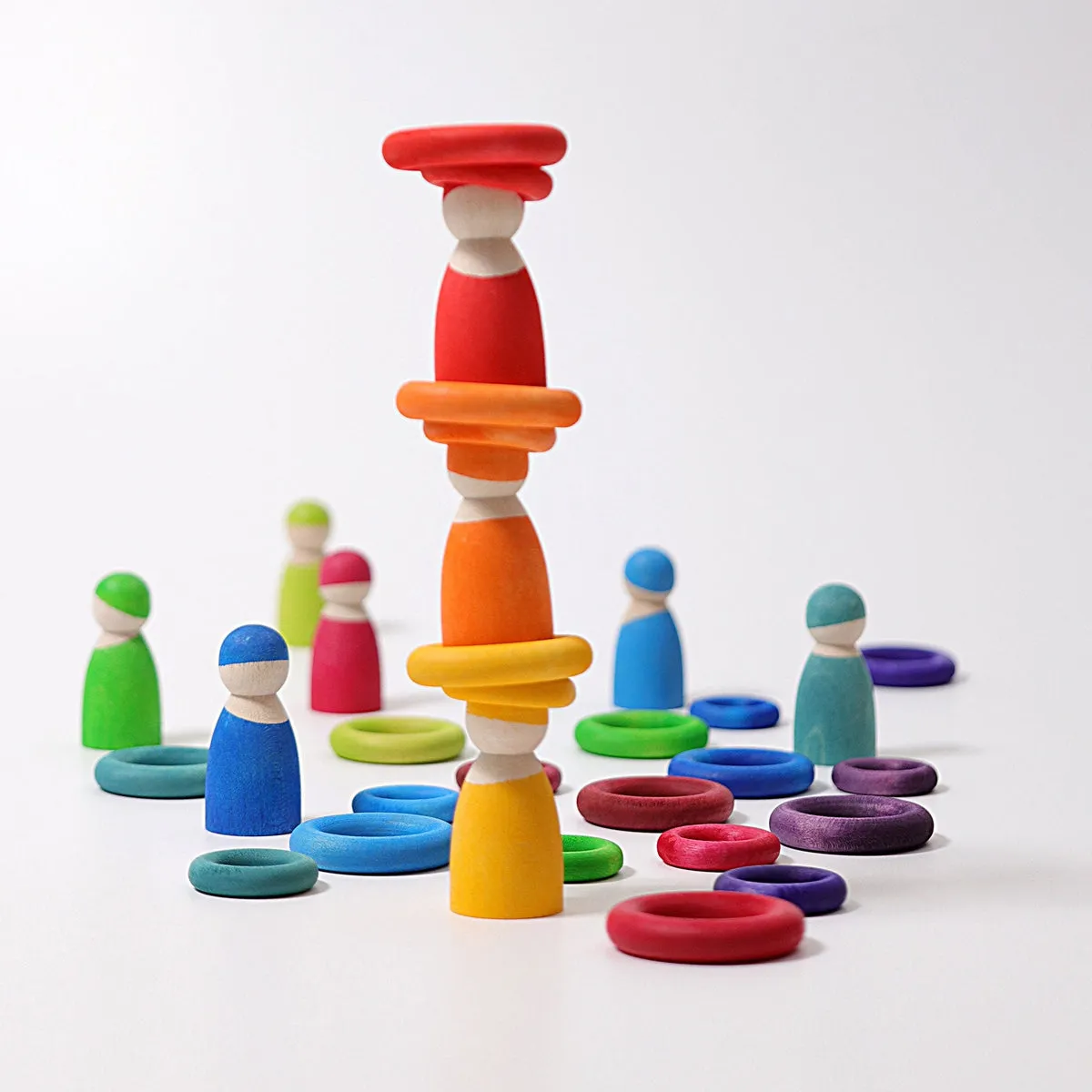Grimm's building rings rainbow 24 pcs