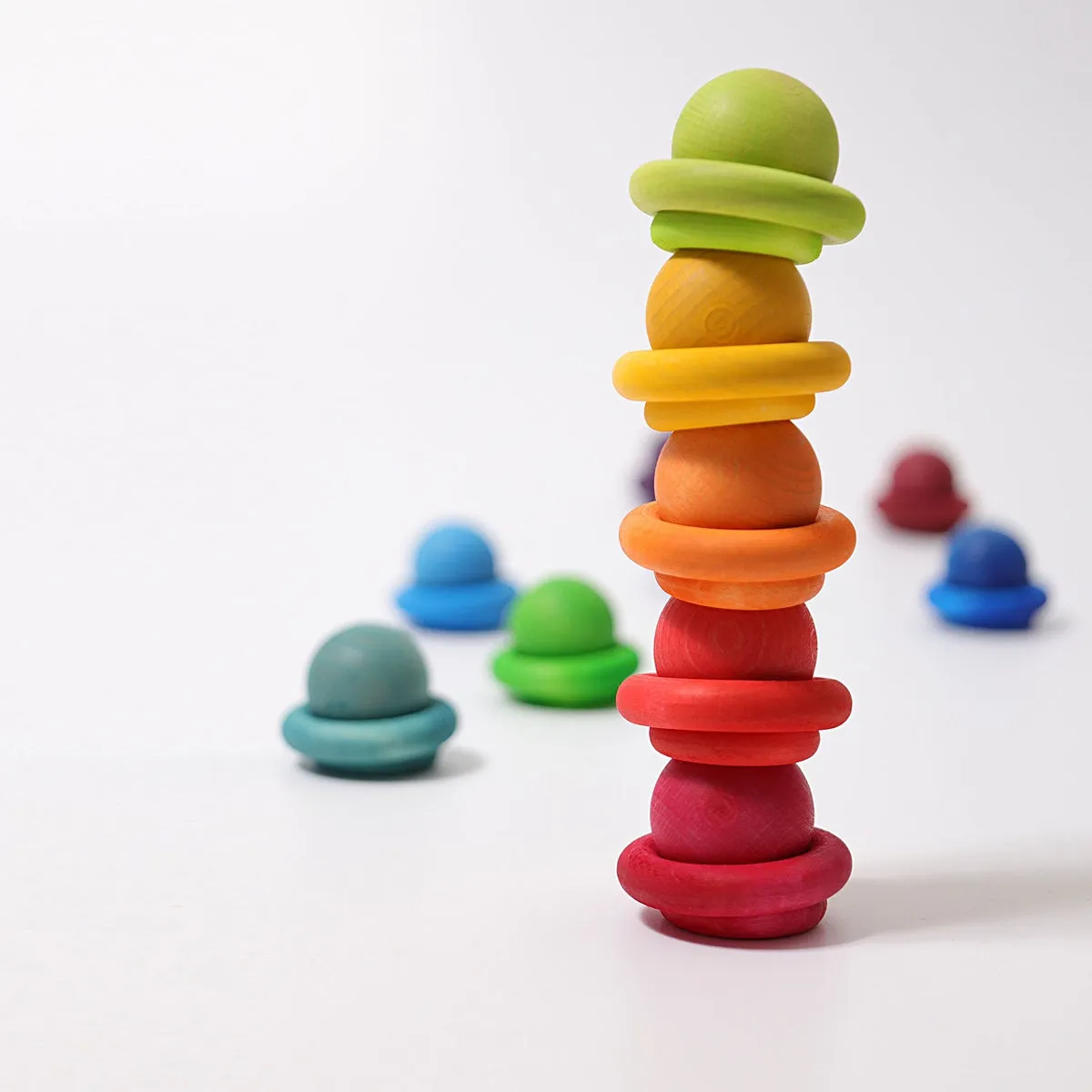 Grimm's building rings rainbow 24 pcs