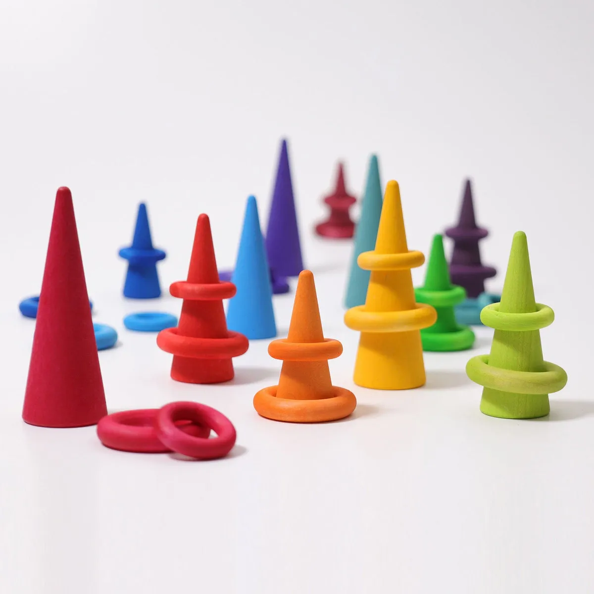 Grimm's building rings rainbow 24 pcs