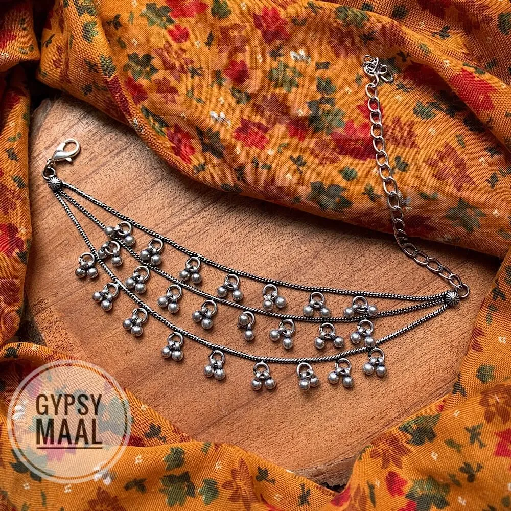 Gypsy Ghungroo Layered Anklet