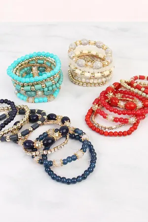 Hdb1802 - Multibead Stackable Bracelet