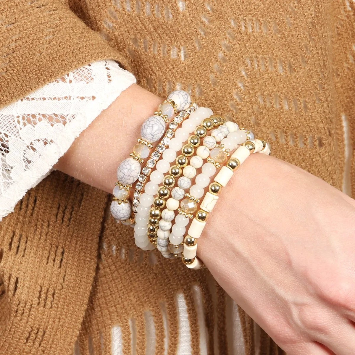 Hdb1802 - Multibead Stackable Bracelet