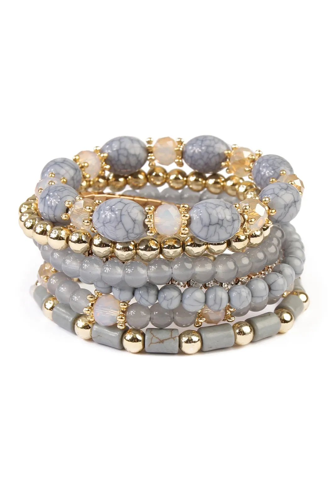 Hdb1802 - Multibead Stackable Bracelet