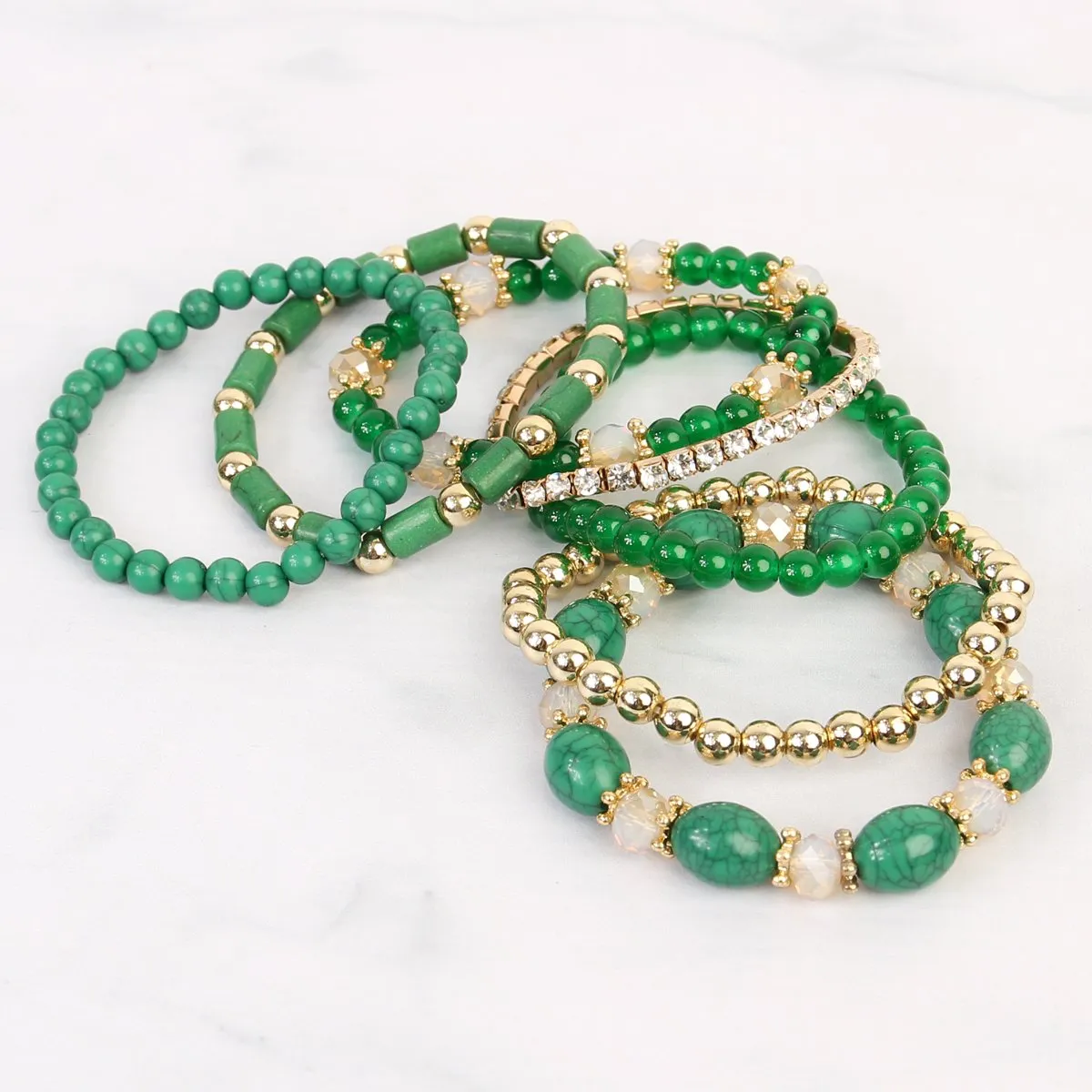 Hdb1802 - Multibead Stackable Bracelet