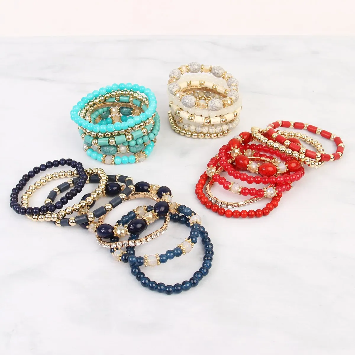 Hdb1802 - Multibead Stackable Bracelet