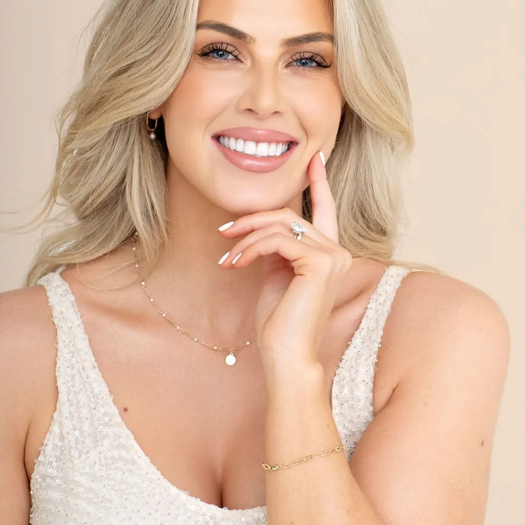 Hints of Pearl Necklace | 9ct Gold