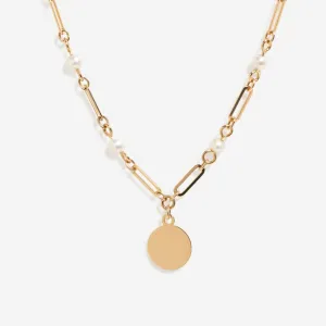 Hints of Pearl Necklace | 9ct Gold