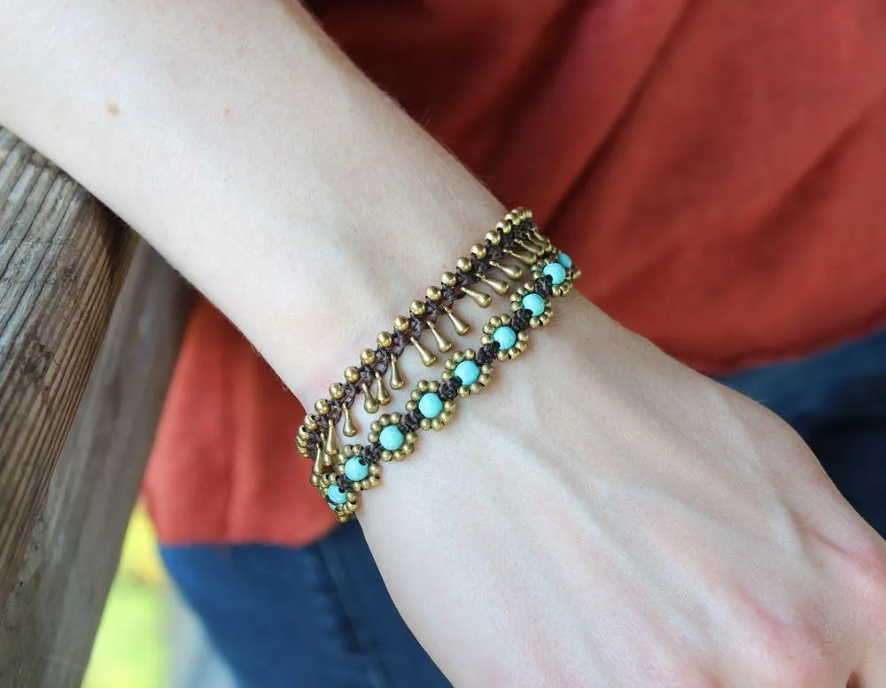 Indian Brass Hand Woven Bracelet