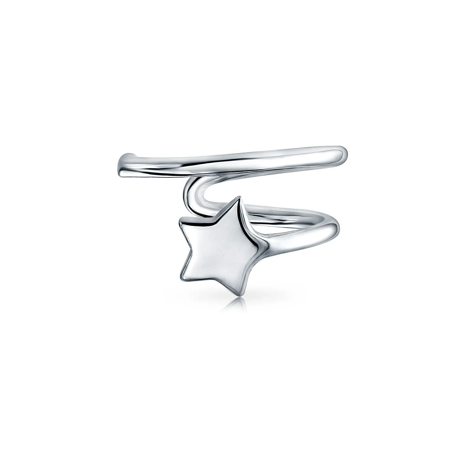 Initial Alphabet A-Z Patriotic Celestial Rock Star Ear Cuff Cartilage Earrings