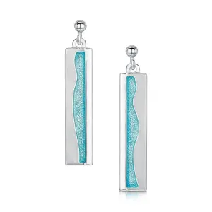 Island Panorama Large Drop Earrings in Shallows Enamel