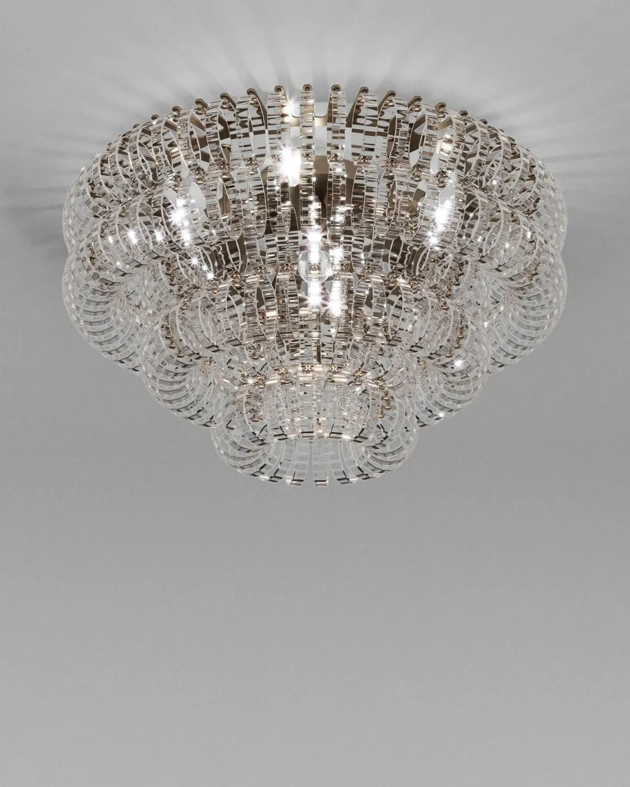 Italian Chain Link Glass Ceiling Light