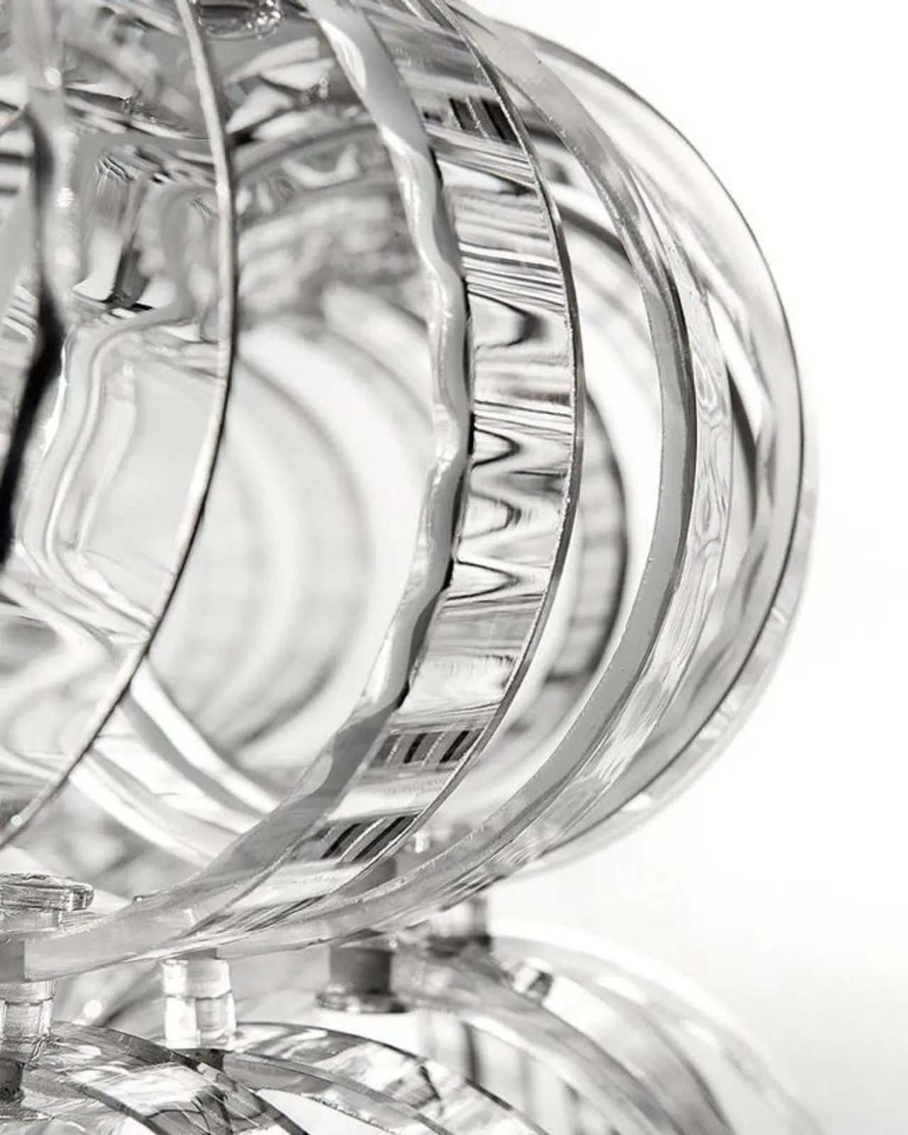 Italian Chain Link Glass Ceiling Light