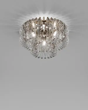 Italian Chain Link Glass Ceiling Light