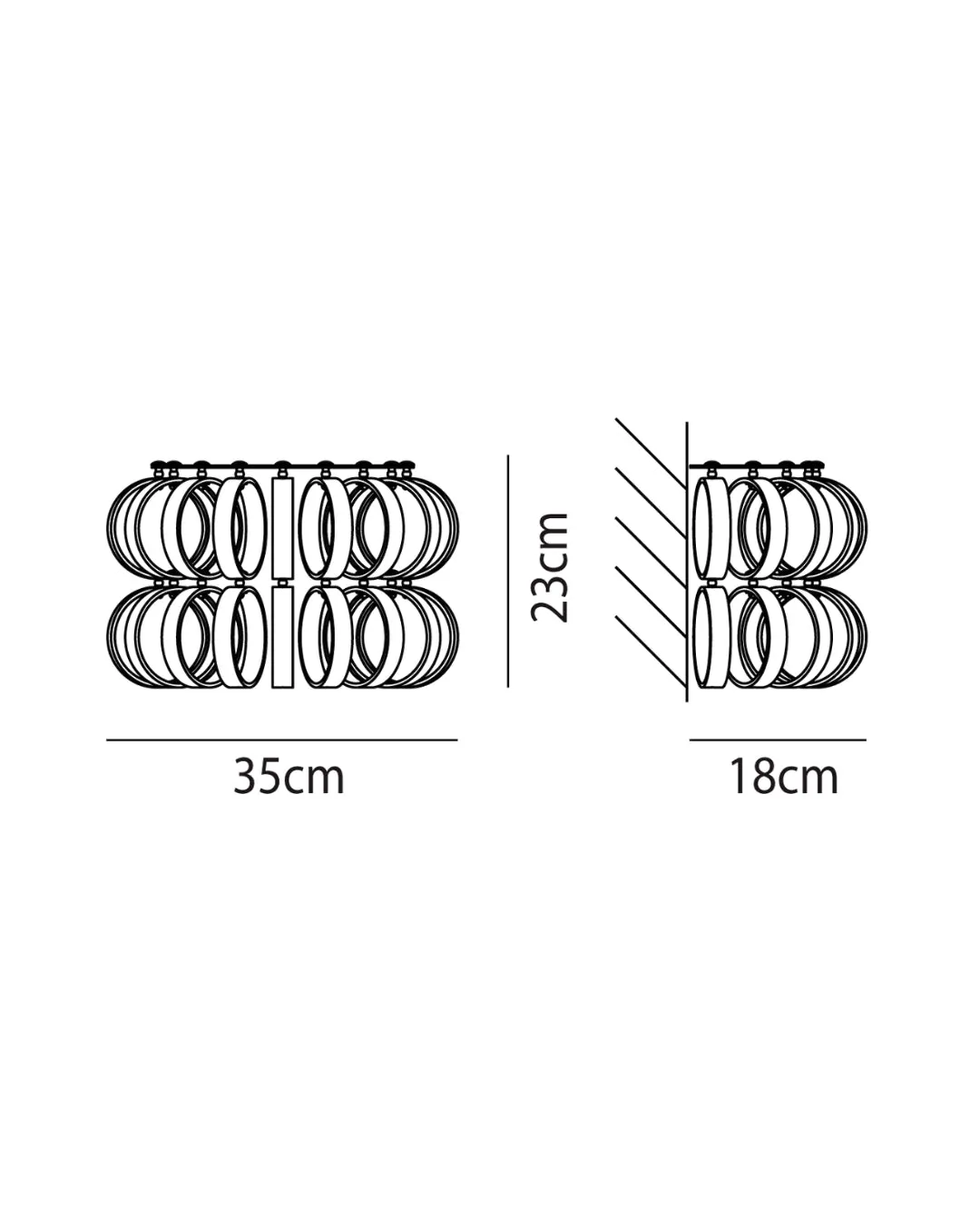 Italian Glass Chain-Link Wall Light