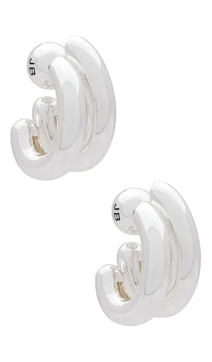 Jenny Bird Florence Earrings in Metallic Silver