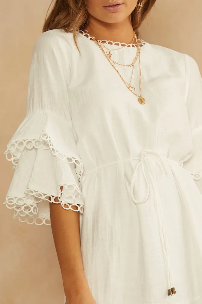 Keep On Walking Dress White