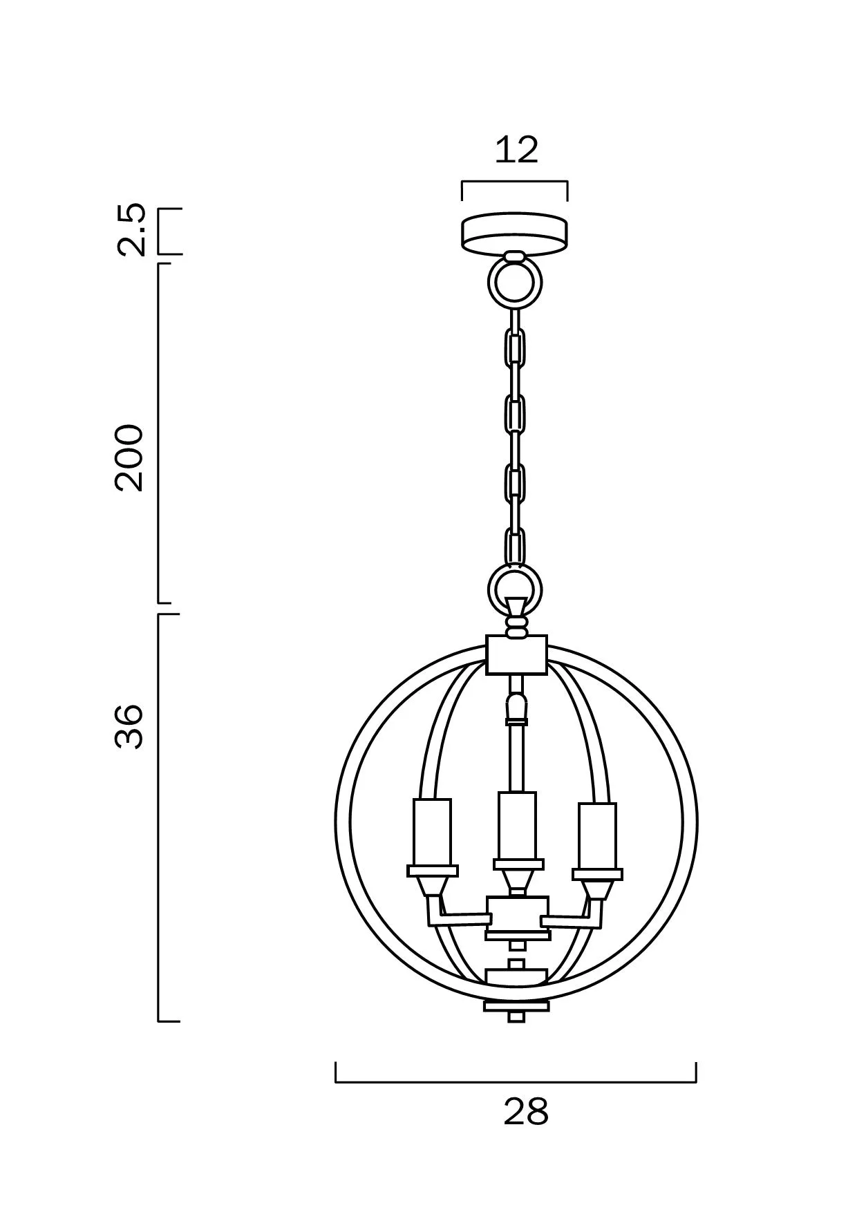 Kendall Pendant Light Black Small