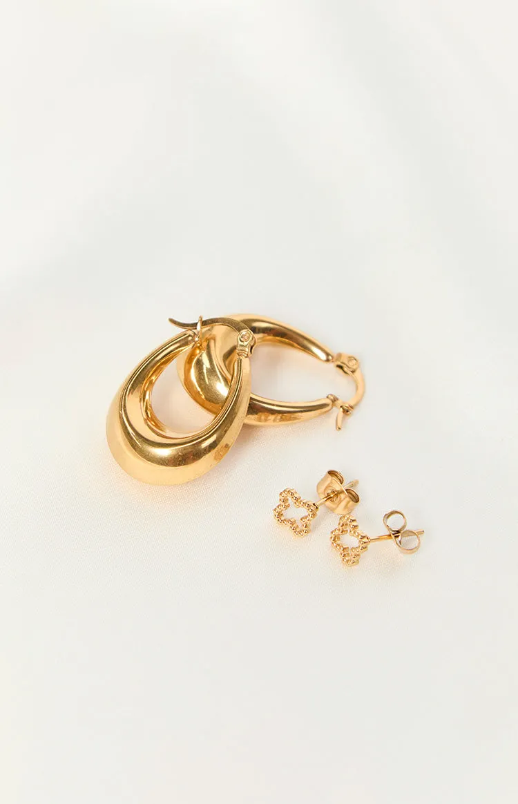 Kyrie Gold Earrings 2 Pack