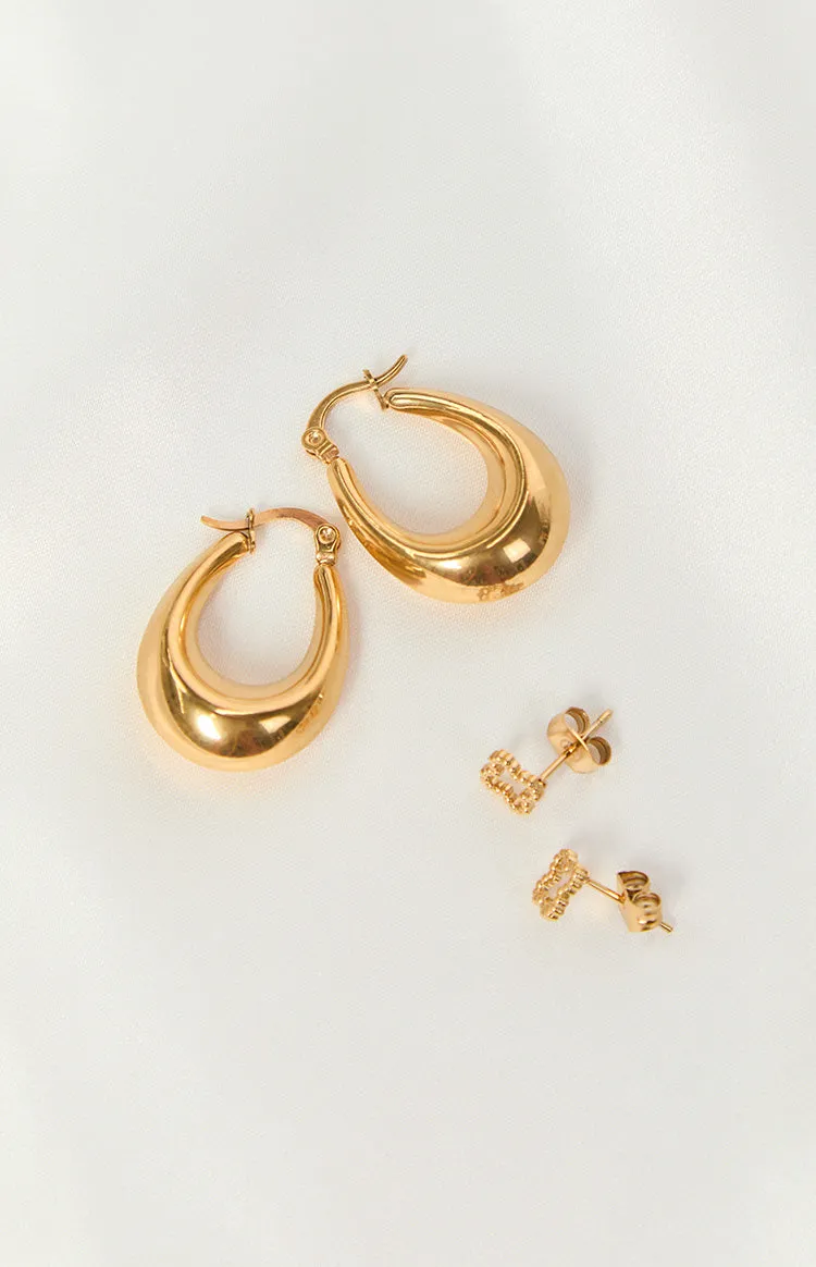 Kyrie Gold Earrings 2 Pack