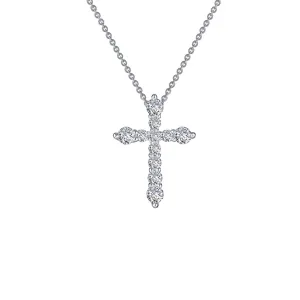 Lafonn 0.67 CTW Cross Pendant Necklace in Silver
