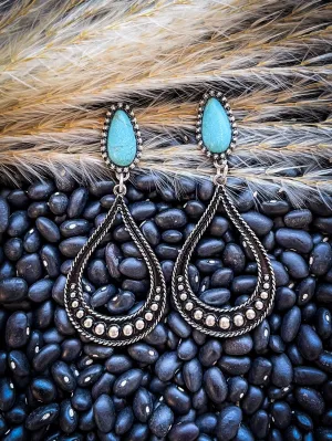 Laurel Stud Dangle Earrings - Silver