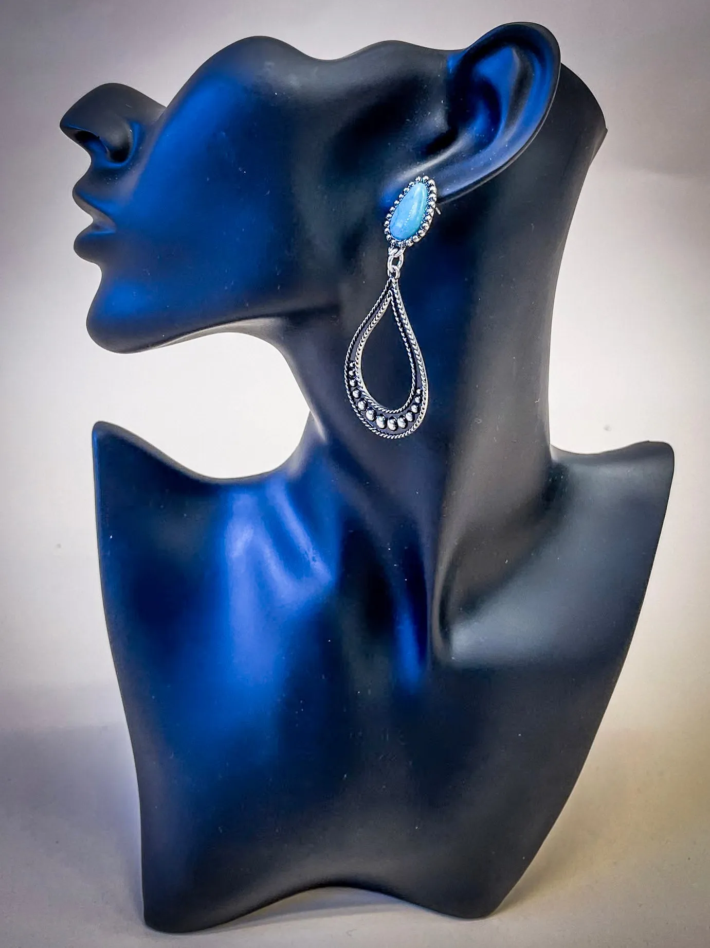 Laurel Stud Dangle Earrings - Silver