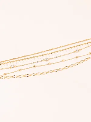 Layered Anklet Set