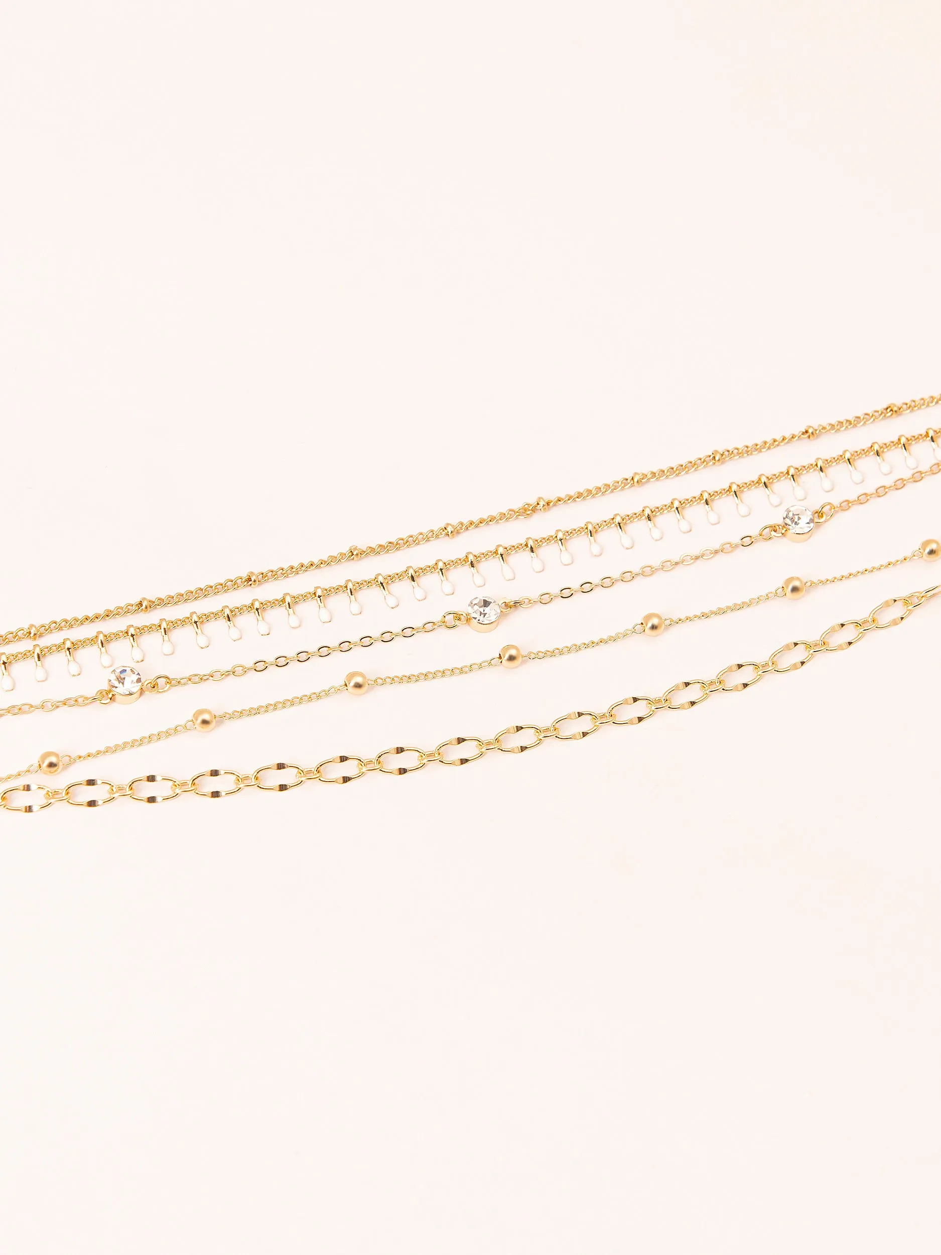 Layered Anklet Set