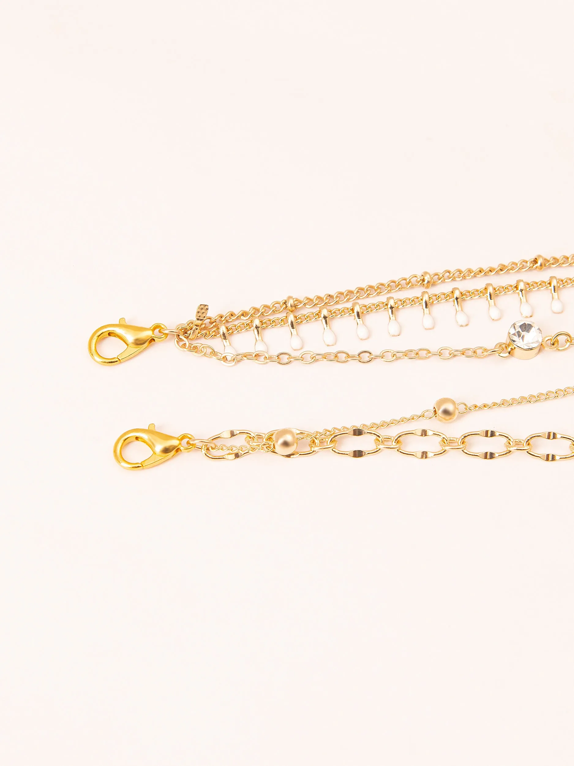 Layered Anklet Set