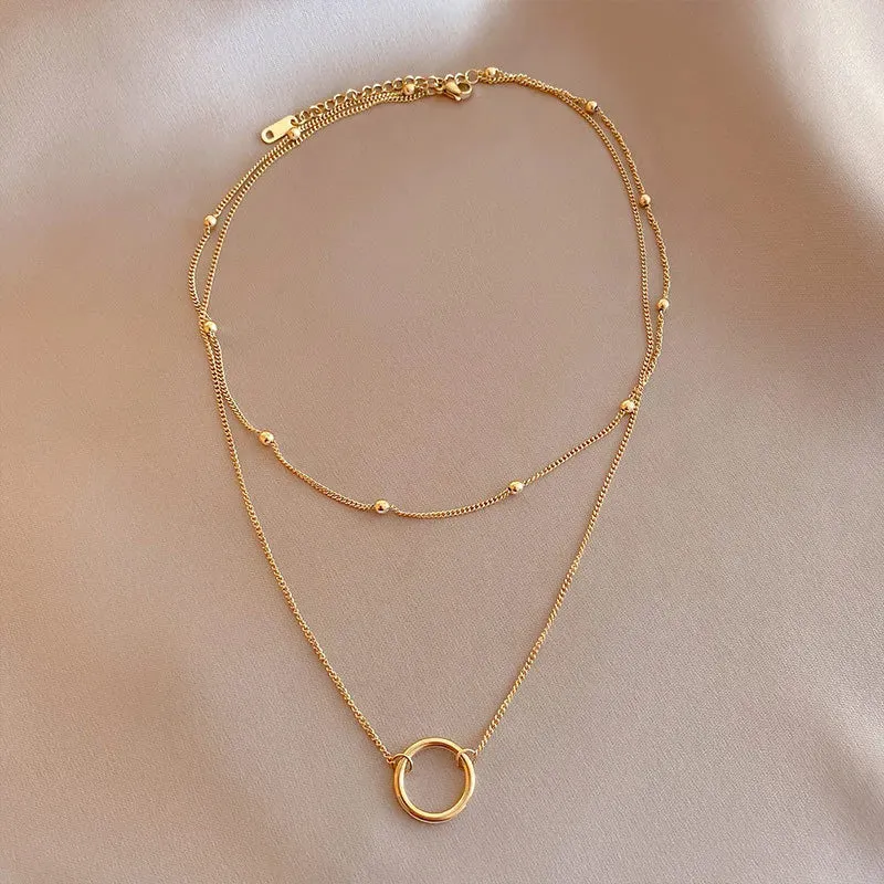 Layered Simple Style Necklace