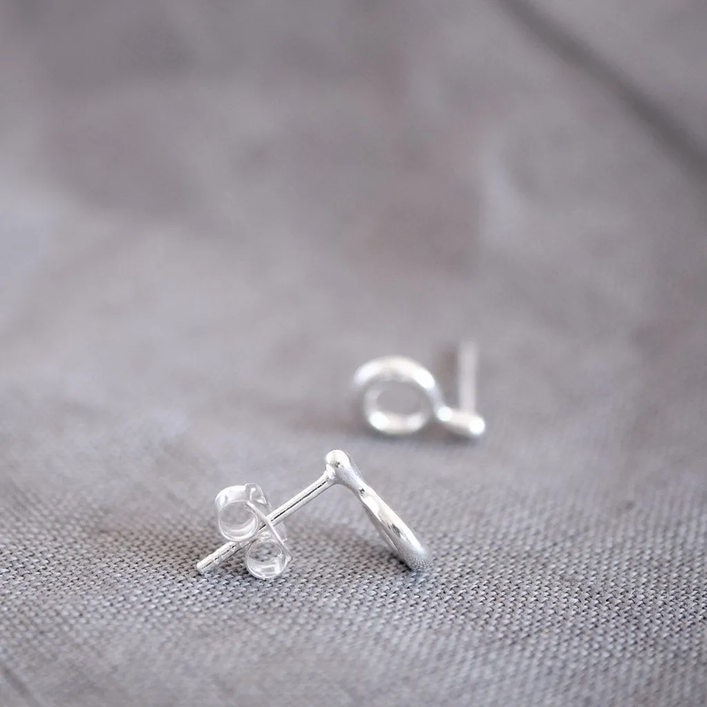 Lea Sterling Silver Circle Stud Earrings