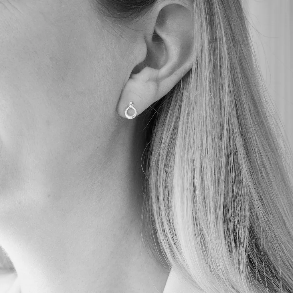 Lea Sterling Silver Circle Stud Earrings