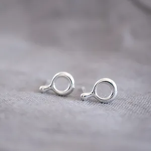 Lea Sterling Silver Circle Stud Earrings