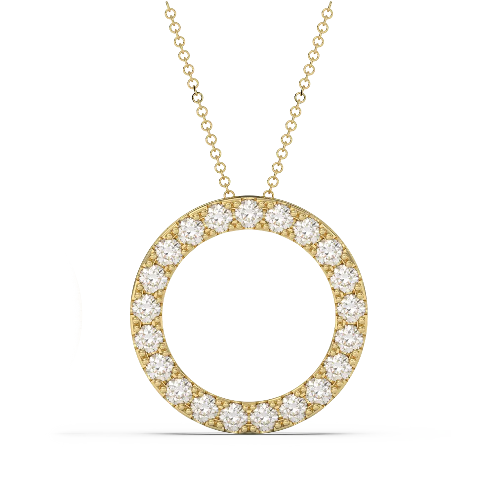 Leben 2.10 Carat Circle of Life Moissanite Necklace