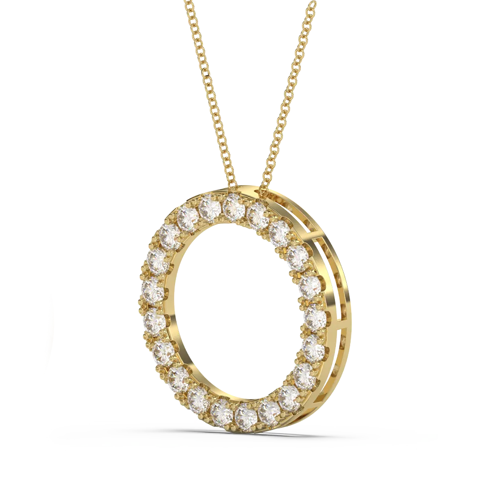 Leben 2.10 Carat Circle of Life Moissanite Necklace