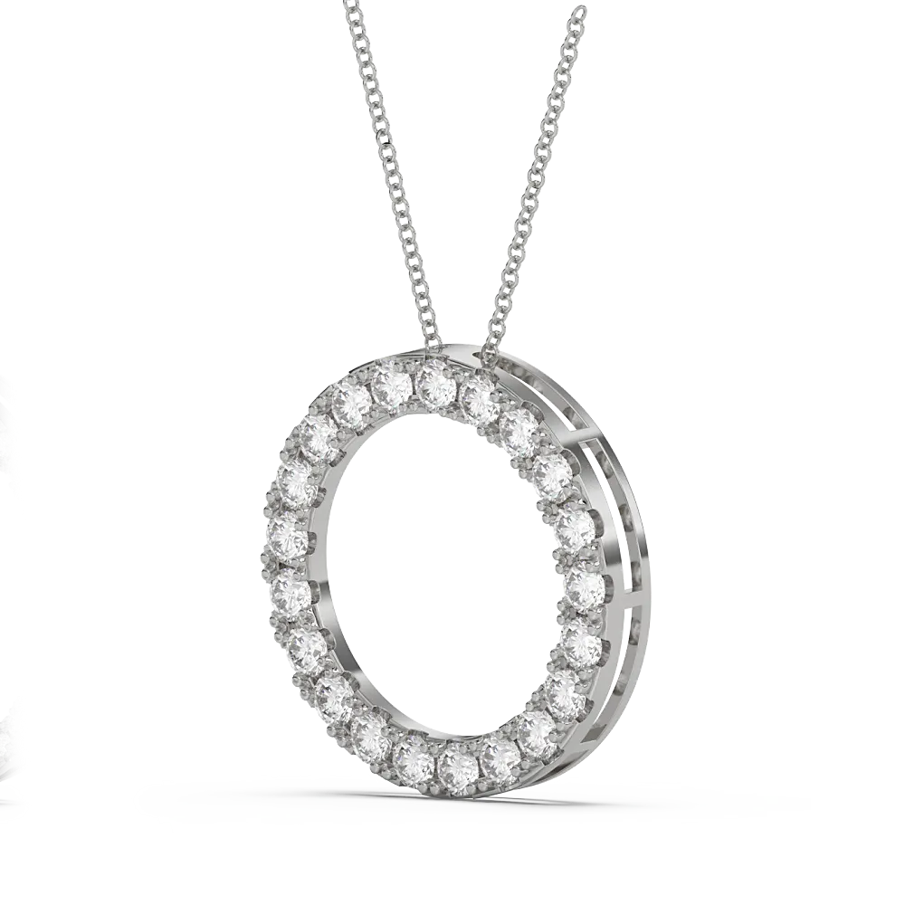 Leben 2.10 Carat Circle of Life Moissanite Necklace