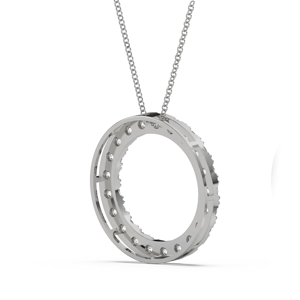 Leben 2.10 Carat Circle of Life Moissanite Necklace