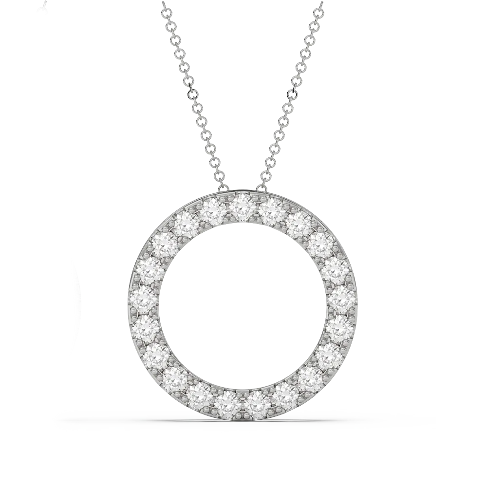 Leben 2.10 Carat Circle of Life Moissanite Necklace