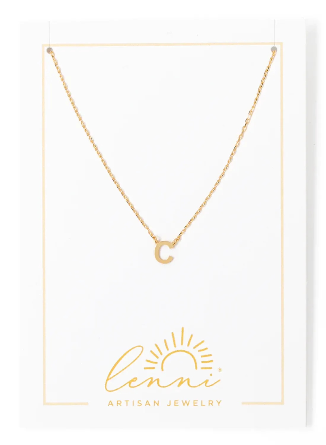 LENNI SIMPLE LETTER NECKLACE