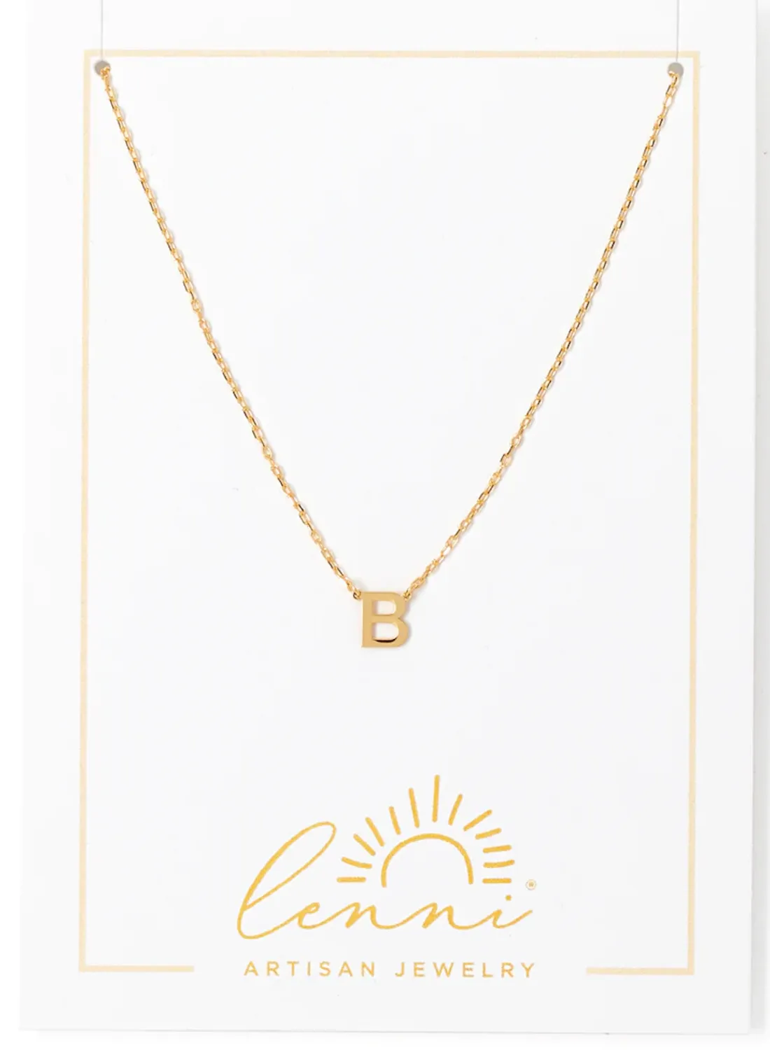 LENNI SIMPLE LETTER NECKLACE