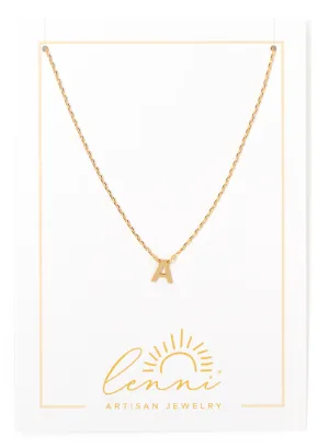 LENNI SIMPLE LETTER NECKLACE