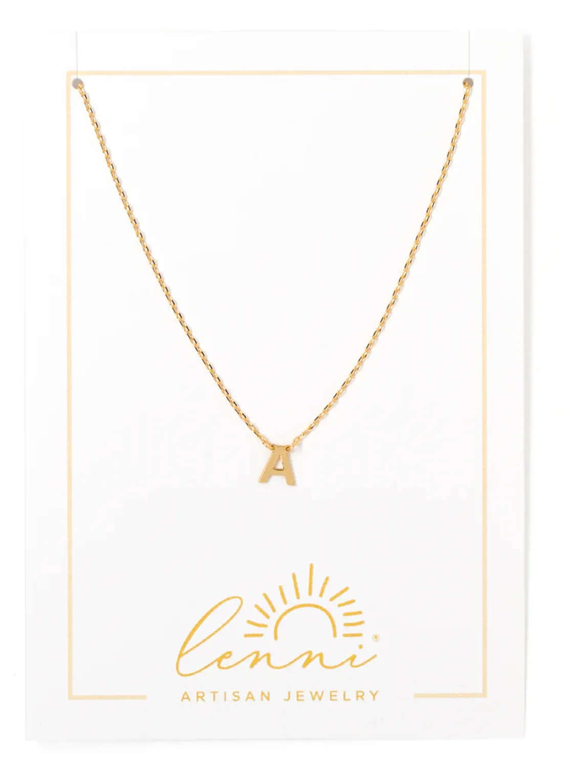 LENNI SIMPLE LETTER NECKLACE