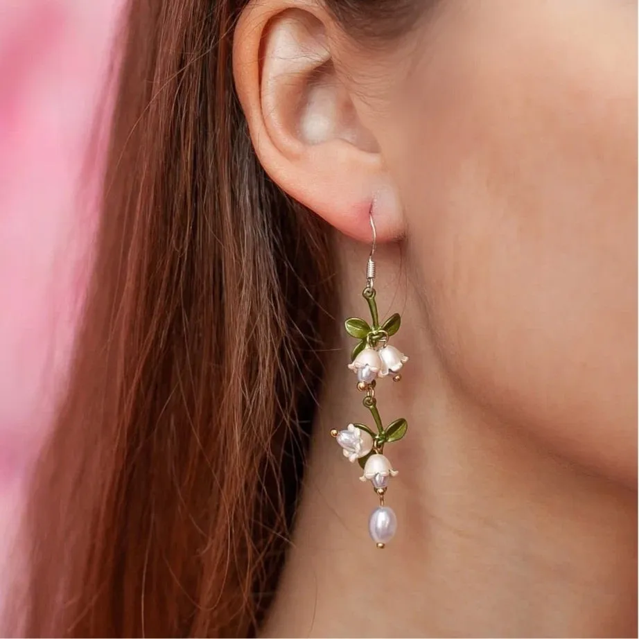 Lily Of The Valley Flower Dangle Retro Delicate Earrings