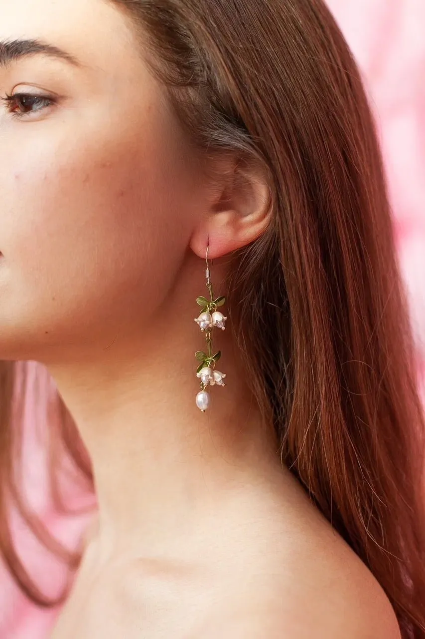 Lily Of The Valley Flower Dangle Retro Delicate Earrings