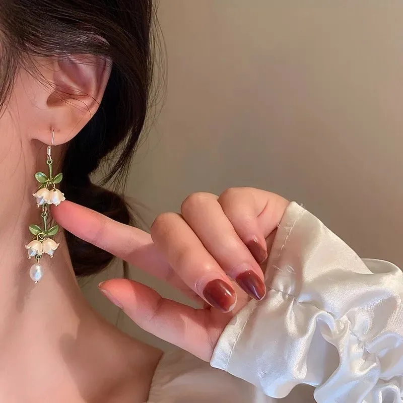 Lily Of The Valley Flower Dangle Retro Delicate Earrings