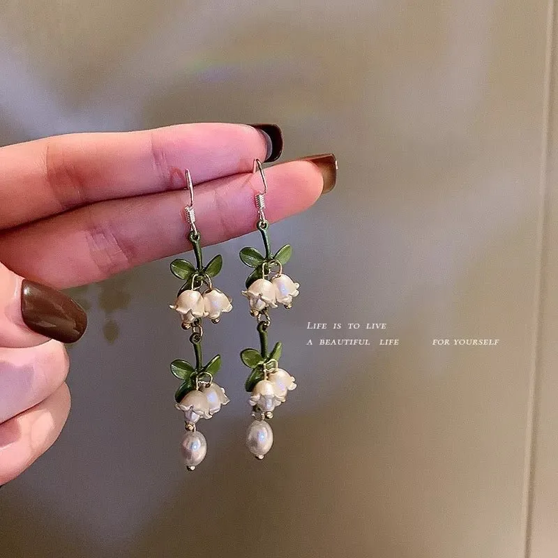 Lily Of The Valley Flower Dangle Retro Delicate Earrings